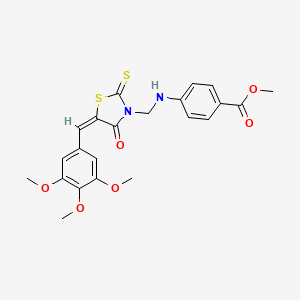 methyl 4-({[(5E)-4-oxo-2-thioxo-5-(3,4,5-trimethoxybenzylidene)-1,3-thiazolidin-3-yl]methyl}amino)benzoate