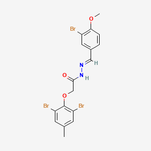 N'-[(E)-(3-bromo-4-methoxyphenyl)methylidene]-2-(2,6-dibromo-4-methylphenoxy)acetohydrazide