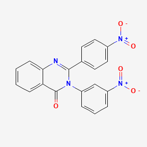 molecular formula C20H12N4O5 B11105338 3-(3-nitrophenyl)-2-(4-nitrophenyl)quinazolin-4(3H)-one 