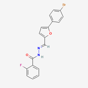 N'-[(E)-[5-(4-Bromophenyl)furan-2-YL]methylidene]-2-fluorobenzohydrazide