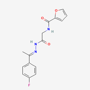 N-({N'-[(1E)-1-(4-Fluorophenyl)ethylidene]hydrazinecarbonyl}methyl)furan-2-carboxamide