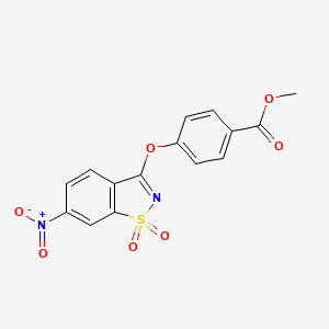 Methyl 4-[(6-nitro-1,1-dioxido-1,2-benzothiazol-3-yl)oxy]benzoate