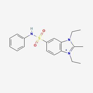 1,3-diethyl-2-methyl-5-(phenylsulfamoyl)-1H-3,1-benzimidazol-3-ium