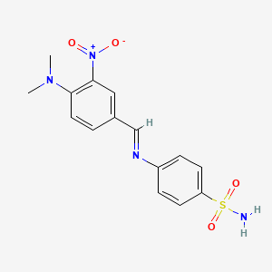 4-({(E)-[4-(dimethylamino)-3-nitrophenyl]methylidene}amino)benzenesulfonamide