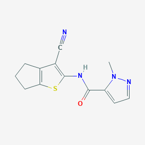 N-(3-cyano-5,6-dihydro-4H-cyclopenta[b]thiophen-2-yl)-1-methyl-1H-pyrazole-5-carboxamide