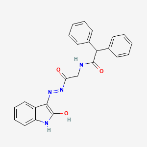 N-({N'-[(3Z)-2-Oxo-2,3-dihydro-1H-indol-3-ylidene]hydrazinecarbonyl}methyl)-2,2-diphenylacetamide