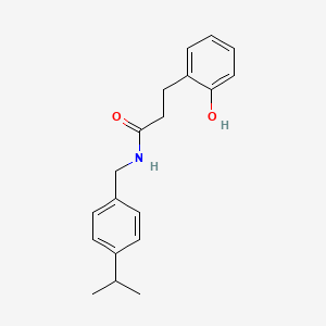 molecular formula C19H23NO2 B11105416 3-(2-hydroxyphenyl)-N-[4-(propan-2-yl)benzyl]propanamide 