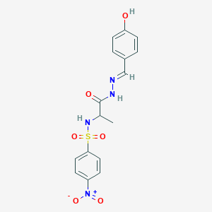 N-(2-{2-[(E)-1-(4-Hydroxyphenyl)methylidene]hydrazino}-1-methyl-2-oxoethyl)-4-nitro-1-benzenesulfonamide