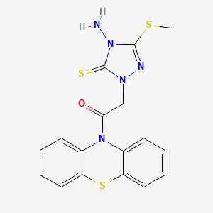 2-[4-amino-3-(methylsulfanyl)-5-thioxo-4,5-dihydro-1H-1,2,4-triazol-1-yl]-1-(10H-phenothiazin-10-yl)ethanone