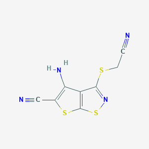 4-Amino-3-[(cyanomethyl)sulfanyl]thieno[3,2-d][1,2]thiazole-5-carbonitrile