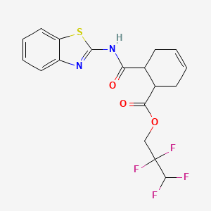 2,2,3,3-Tetrafluoropropyl 6-(1,3-benzothiazol-2-ylcarbamoyl)cyclohex-3-ene-1-carboxylate