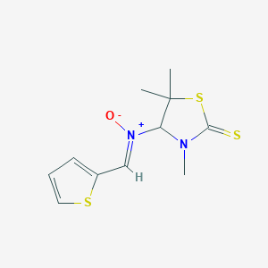 3,5,5-trimethyl-4-[(Z)-oxido(thiophen-2-ylmethylidene)-lambda~5~-azanyl]-1,3-thiazolidine-2-thione