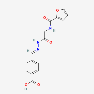 4-[(E)-({2-[(Furan-2-YL)formamido]acetamido}imino)methyl]benzoic acid