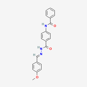 N-(4-{[(2E)-2-(4-methoxybenzylidene)hydrazinyl]carbonyl}phenyl)benzamide