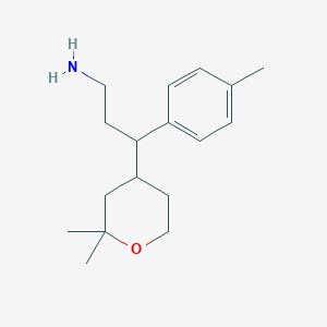 3-(2,2-Dimethyltetrahydro-2H-pyran-4-YL)-3-(4-methylphenyl)-1-propanamine