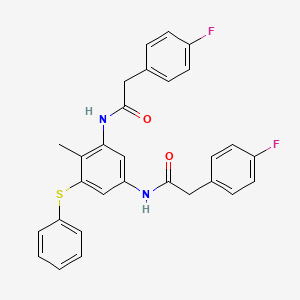 N,N'-[4-methyl-5-(phenylsulfanyl)benzene-1,3-diyl]bis[2-(4-fluorophenyl)acetamide]