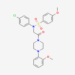 N-(4-chlorophenyl)-4-methoxy-N-{2-[4-(2-methoxyphenyl)piperazin-1-yl]-2-oxoethyl}benzenesulfonamide