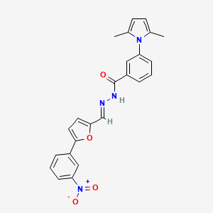 3-(2,5-dimethyl-1H-pyrrol-1-yl)-N'-{(E)-[5-(3-nitrophenyl)furan-2-yl]methylidene}benzohydrazide