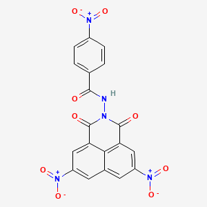 N-(5,8-dinitro-1,3-dioxo-1H-benzo[de]isoquinolin-2(3H)-yl)-4-nitrobenzamide