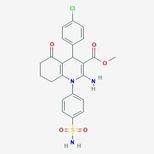 Methyl 2-amino-1-[4-(aminosulfonyl)phenyl]-4-(4-chlorophenyl)-5-oxo-1,4,5,6,7,8-hexahydro-3-quinolinecarboxylate