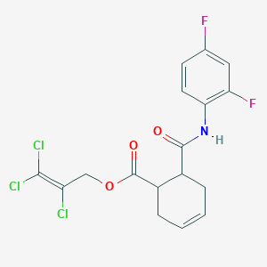 2,3,3-Trichloroprop-2-en-1-yl 6-[(2,4-difluorophenyl)carbamoyl]cyclohex-3-ene-1-carboxylate