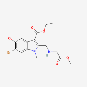 ethyl 6-bromo-2-{[(2-ethoxy-2-oxoethyl)amino]methyl}-5-methoxy-1-methyl-1H-indole-3-carboxylate