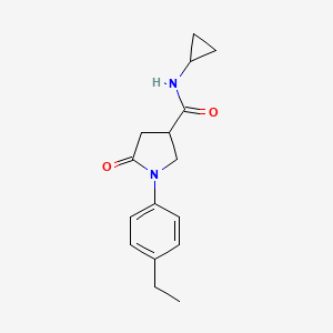 N-cyclopropyl-1-(4-ethylphenyl)-5-oxopyrrolidine-3-carboxamide