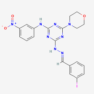 4-[(2E)-2-(3-iodobenzylidene)hydrazinyl]-6-(morpholin-4-yl)-N-(3-nitrophenyl)-1,3,5-triazin-2-amine