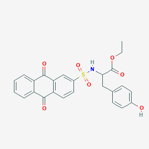 Ethyl 2-(9,10-dioxo-9,10-dihydroanthracene-2-sulfonamido)-3-(4-hydroxyphenyl)propanoate