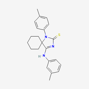 (4Z)-1-(4-methylphenyl)-4-[(3-methylphenyl)imino]-1,3-diazaspiro[4.5]decane-2-thione