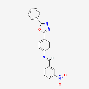 N-[(E)-(3-nitrophenyl)methylidene]-4-(5-phenyl-1,3,4-oxadiazol-2-yl)aniline