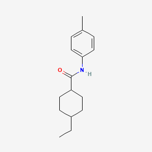 molecular formula C16H23NO B11105772 4-ethyl-N-(4-methylphenyl)cyclohexanecarboxamide 