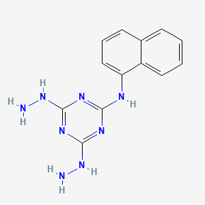 4,6-dihydrazinyl-N-(naphthalen-1-yl)-1,3,5-triazin-2-amine