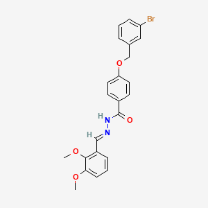 molecular formula C23H21BrN2O4 B11105788 4-[(3-bromobenzyl)oxy]-N'-[(E)-(2,3-dimethoxyphenyl)methylidene]benzohydrazide 