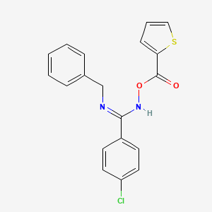 molecular formula C19H15ClN2O2S B11105808 N-benzyl-4-chloro-N'-[(thiophen-2-ylcarbonyl)oxy]benzenecarboximidamide 