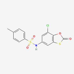 N-(7-chloro-2-oxo-1,3-benzoxathiol-5-yl)-4-methylbenzenesulfonamide