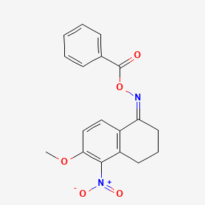 ({[(1Z)-6-methoxy-5-nitro-3,4-dihydronaphthalen-1(2H)-ylidene]amino}oxy)(phenyl)methanone