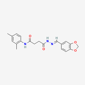 4-[(2E)-2-(1,3-benzodioxol-5-ylmethylidene)hydrazinyl]-N-(2,4-dimethylphenyl)-4-oxobutanamide