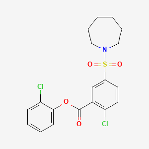 2-Chlorophenyl 5-(azepan-1-ylsulfonyl)-2-chlorobenzoate