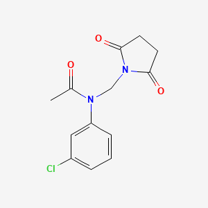 N-(3-chlorophenyl)-N-[(2,5-dioxopyrrolidin-1-yl)methyl]acetamide