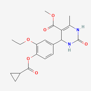 Methyl 4-{4-[(cyclopropylcarbonyl)oxy]-3-ethoxyphenyl}-6-methyl-2-oxo-1,2,3,4-tetrahydropyrimidine-5-carboxylate