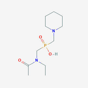 {[Acetyl(ethyl)amino]methyl}(piperidin-1-ylmethyl)phosphinic acid