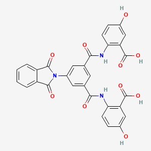 2-{[3-[(2-Carboxy-4-hydroxyanilino)carbonyl]-5-(1,3-dioxo-1,3-dihydro-2H-isoindol-2-YL)benzoyl]amino}-5-hydroxybenzoic acid