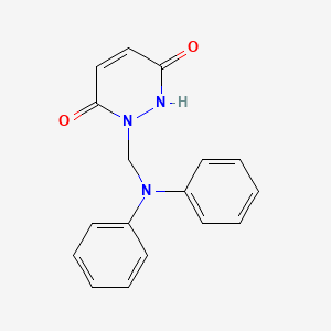 molecular formula C17H15N3O2 B11105954 2H-Pyridazin-3-one, 2-[(diphenylamino)methyl]-6-hydroxy- 