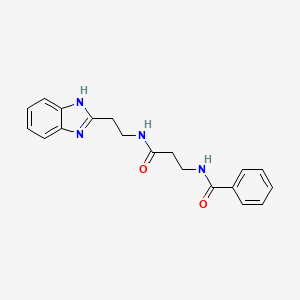 molecular formula C19H20N4O2 B11105969 Benzamide, N-[3-[[2-(1H-1,3-benzimidazol-2-yl)ethyl]amino]-3-oxopropyl]- 