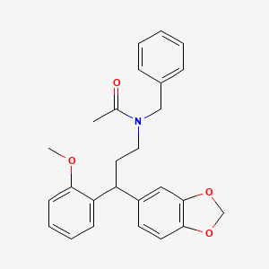 N-[3-(1,3-benzodioxol-5-yl)-3-(2-methoxyphenyl)propyl]-N-benzylacetamide