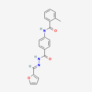 N-(4-{[(2E)-2-(furan-2-ylmethylidene)hydrazinyl]carbonyl}phenyl)-2-methylbenzamide