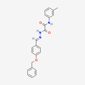 molecular formula C23H21N3O3 B11106007 2-(2-(4-(Benzyloxy)benzylidene)hydrazino)-N-(3-methylphenyl)-2-oxoacetamide 