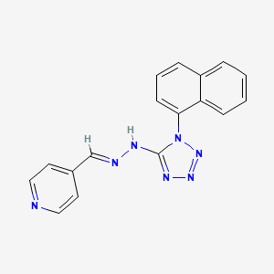 4-[(E)-{2-[1-(naphthalen-1-yl)-1H-tetrazol-5-yl]hydrazinylidene}methyl]pyridine