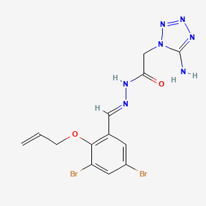 2-(5-amino-1H-tetrazol-1-yl)-N'-{(E)-[3,5-dibromo-2-(prop-2-en-1-yloxy)phenyl]methylidene}acetohydrazide